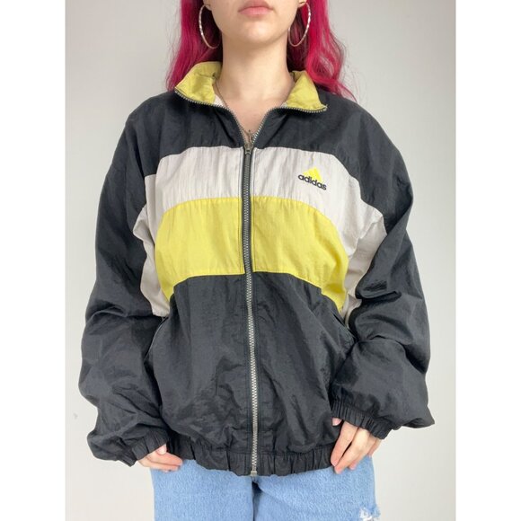 Vintage Adidas Yellow Black White Jacket - Picture 1 of 4